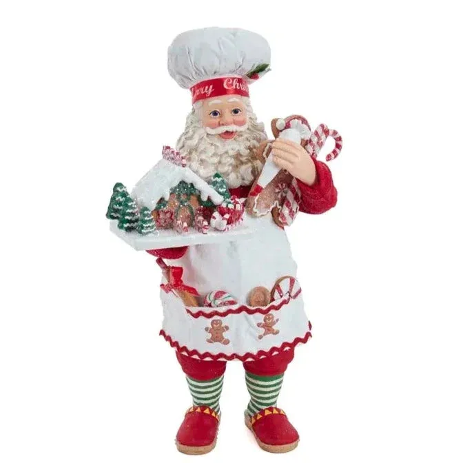 10.5" Fabriché™ Gingerbread Chef Santa