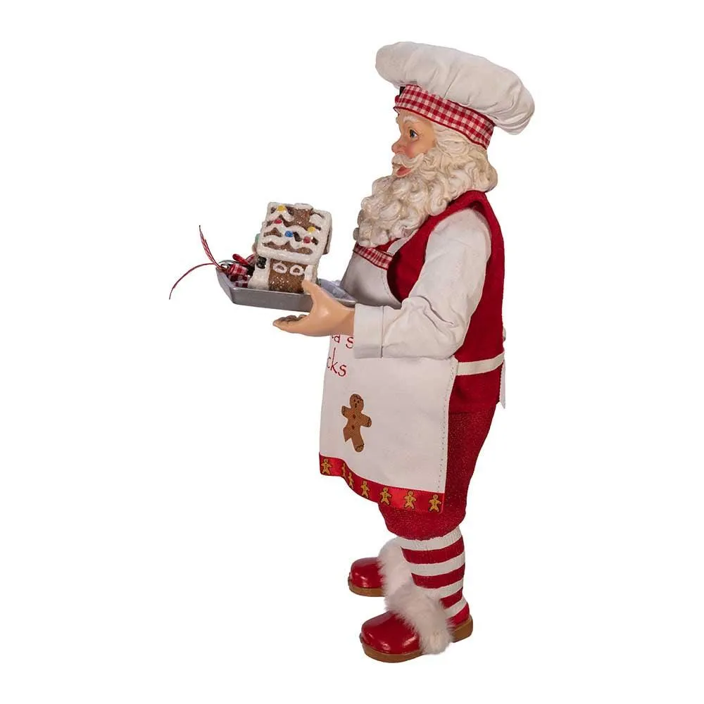 11" Fabriché™ Gingerbread Chef Santa