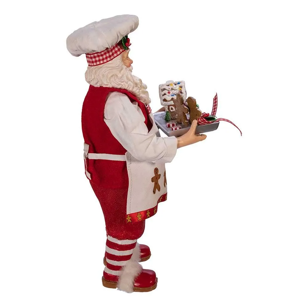 11" Fabriché™ Gingerbread Chef Santa