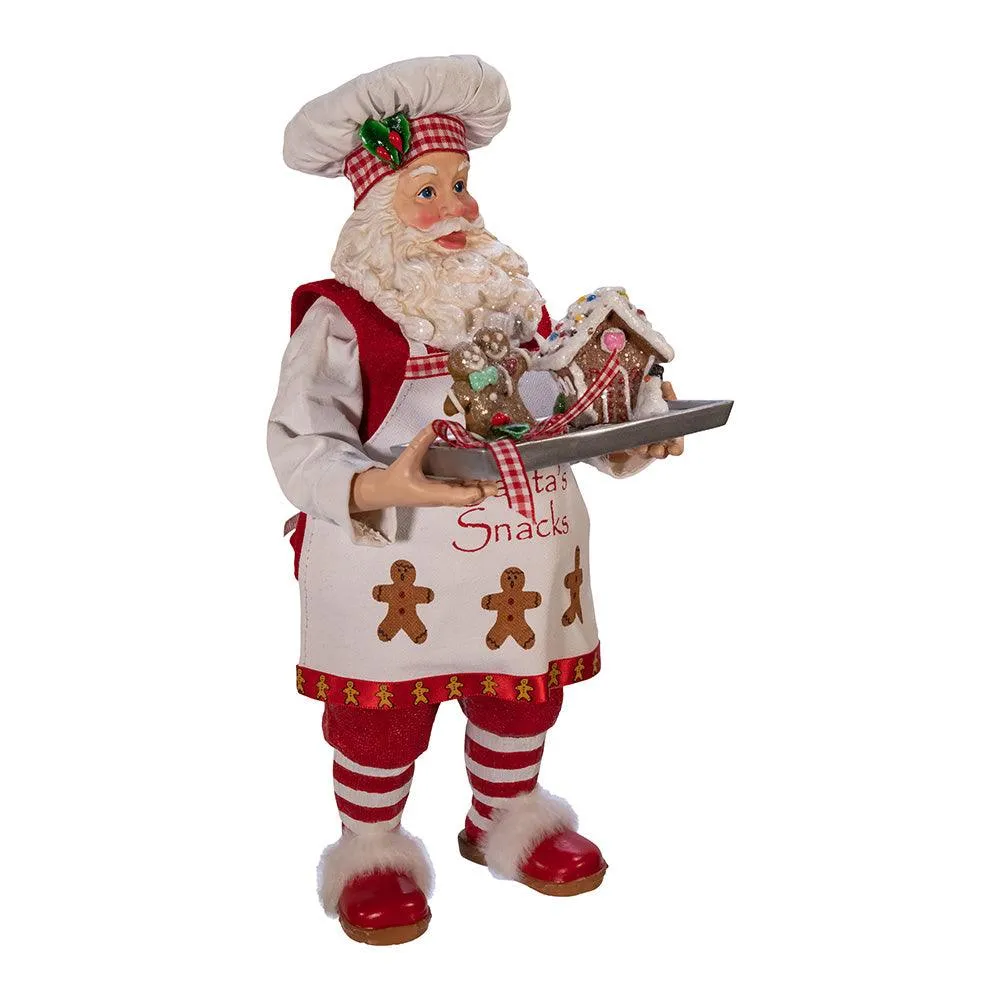 11" Fabriché™ Gingerbread Chef Santa