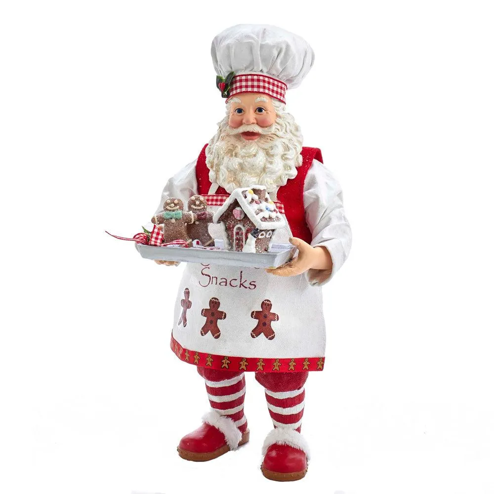 11" Fabriché™ Gingerbread Chef Santa