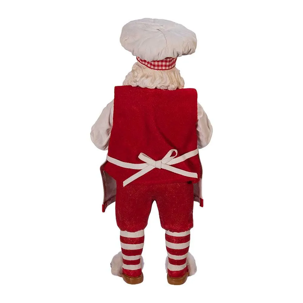 11" Fabriché™ Gingerbread Chef Santa