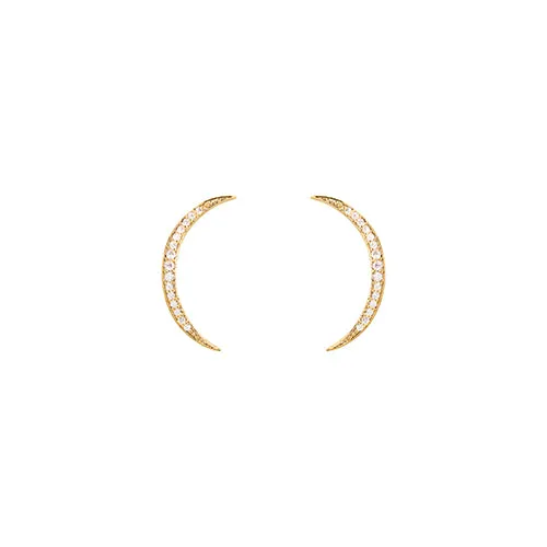 14k gold dipped crescent earring