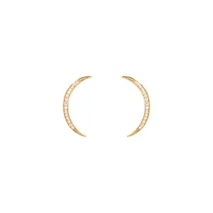 14k gold dipped crescent earring