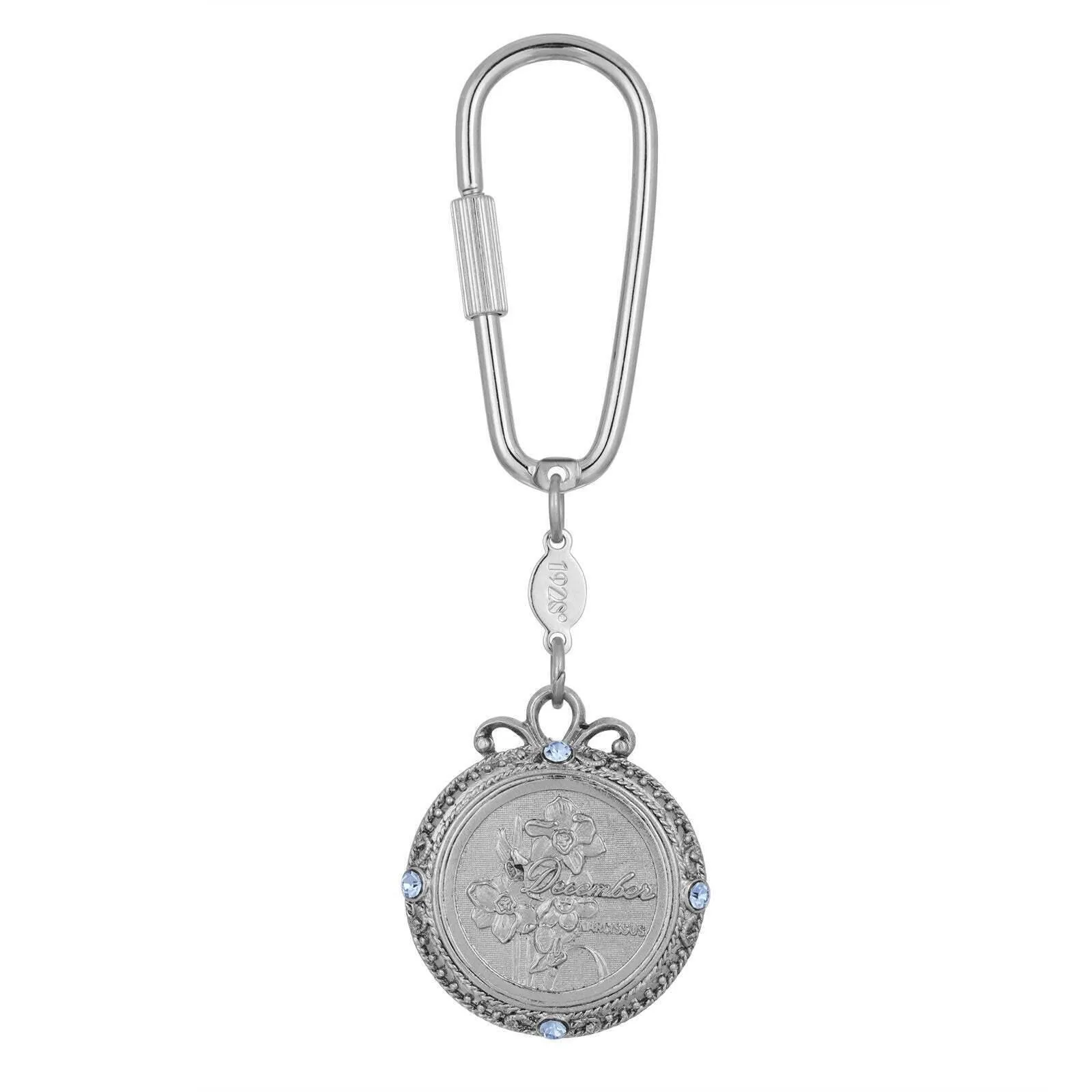 1928 Jewelry Crystal Flower of The Month Carabiner Key Chain