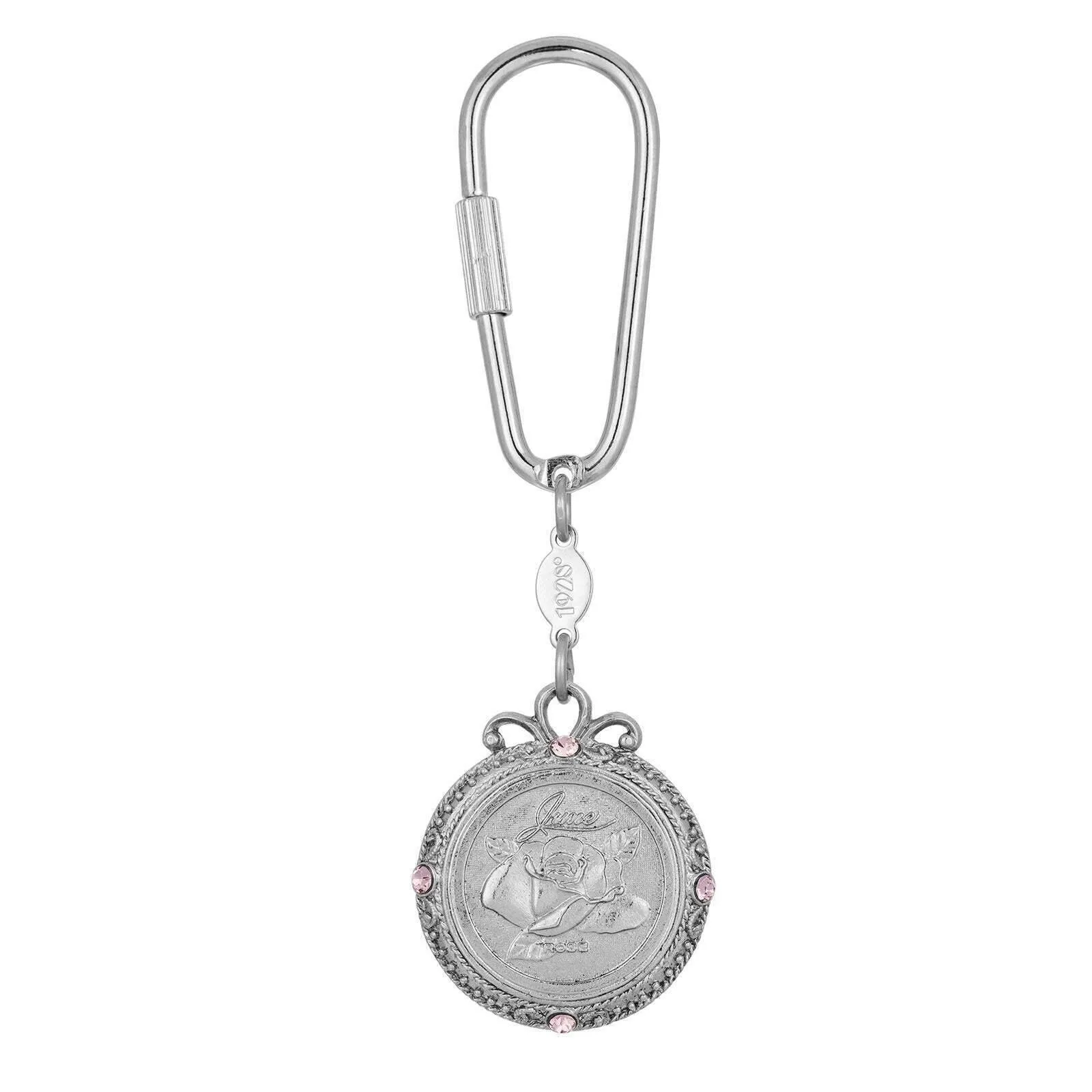 1928 Jewelry Crystal Flower of The Month Carabiner Key Chain