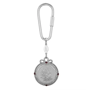 1928 Jewelry Crystal Flower of The Month Carabiner Key Chain