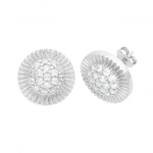 Acotis Silver Stud Earrings Zirconia with Gemstones G51294