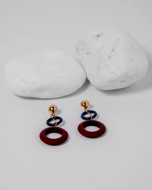 ACRYLIC ROUND EARRINGS 2046 - حلق