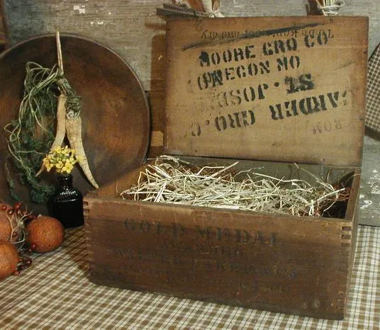 Antique Walter Baker & Co Chocolate Box Lid Buttocks Basket Child's Book Gathering