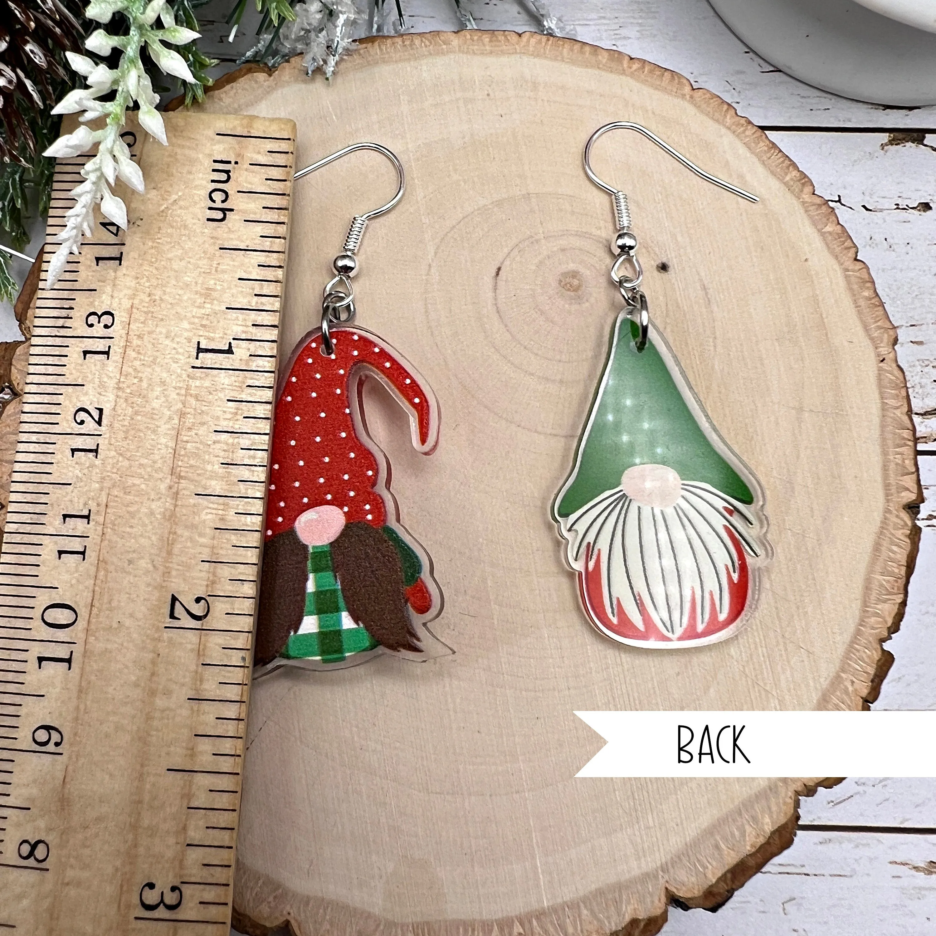 Bearded Gnome Christmas Earrings