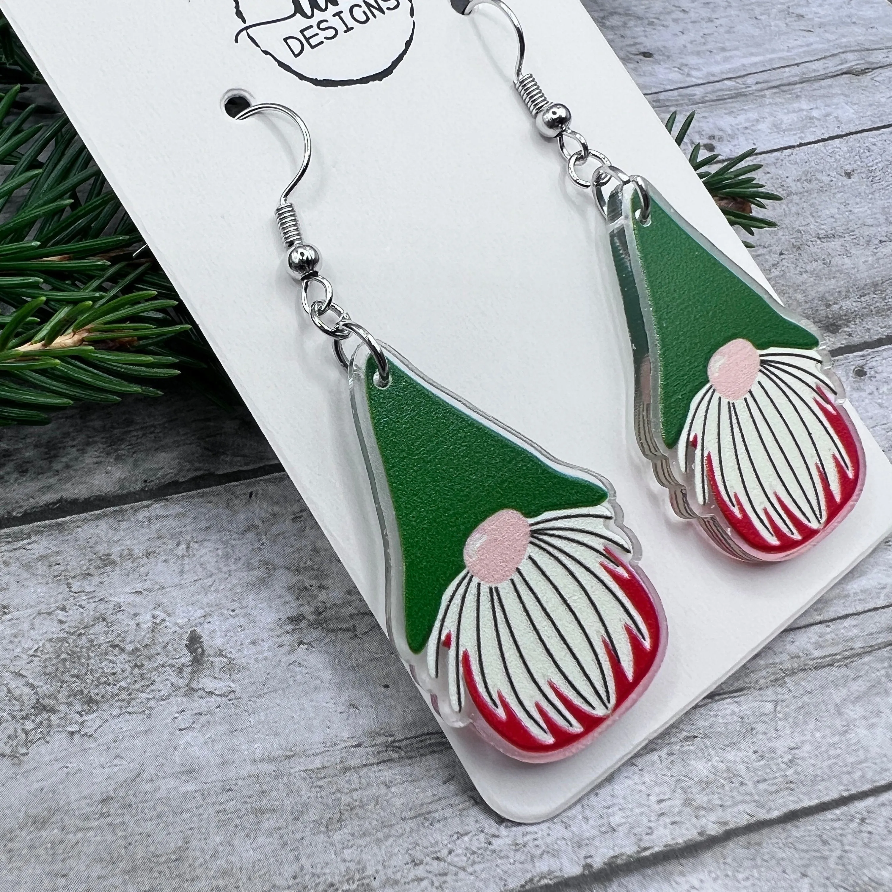 Bearded Gnome Christmas Earrings