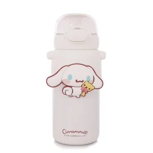 Big Ear Dog Design Stainless Steel Insulated Water Bottle (460ml) | White