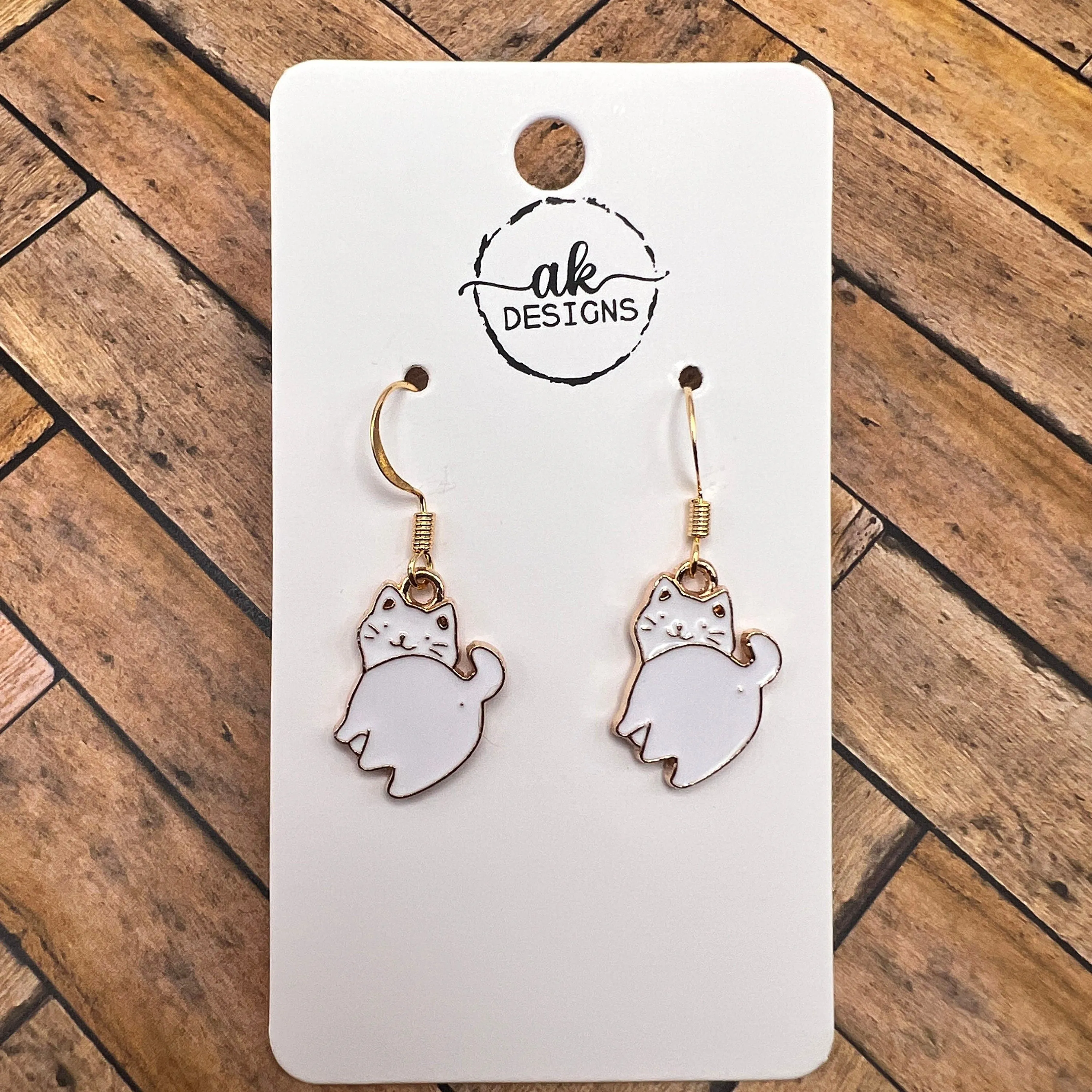 Black or White Kitty Cat Butts  Earrings - Clearance