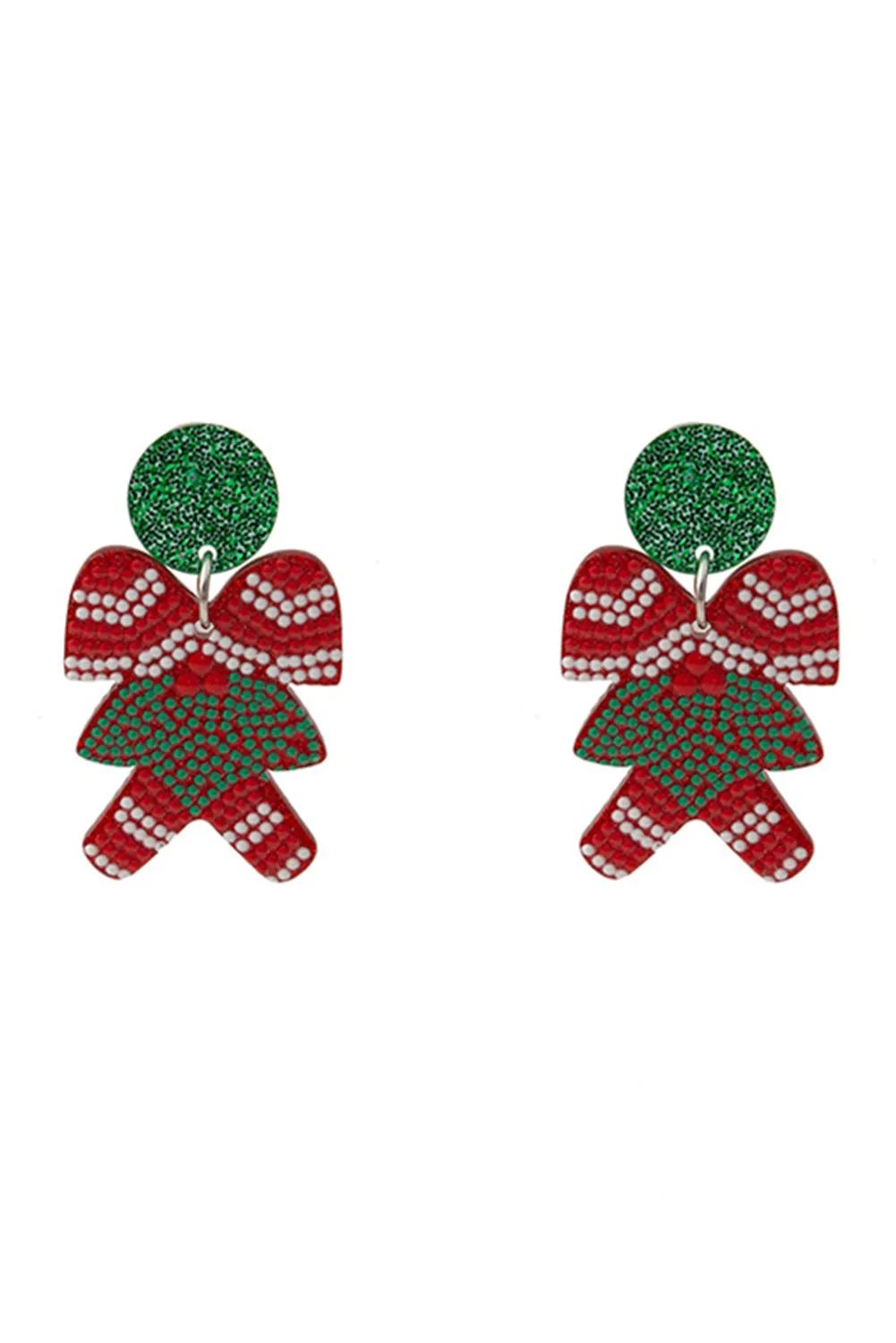 Bright Green Christmas Santa Claus Acrylic Earrings