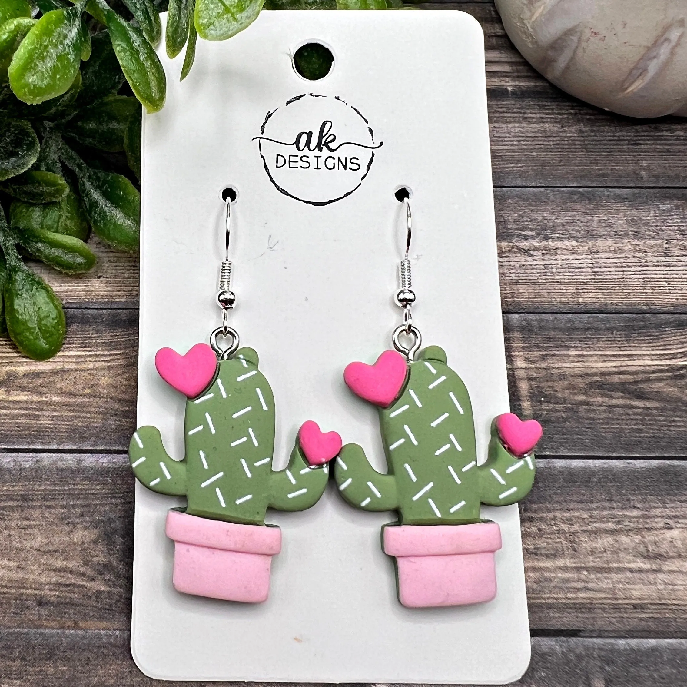 Cactus Succulent Plant Earrings - Clearance