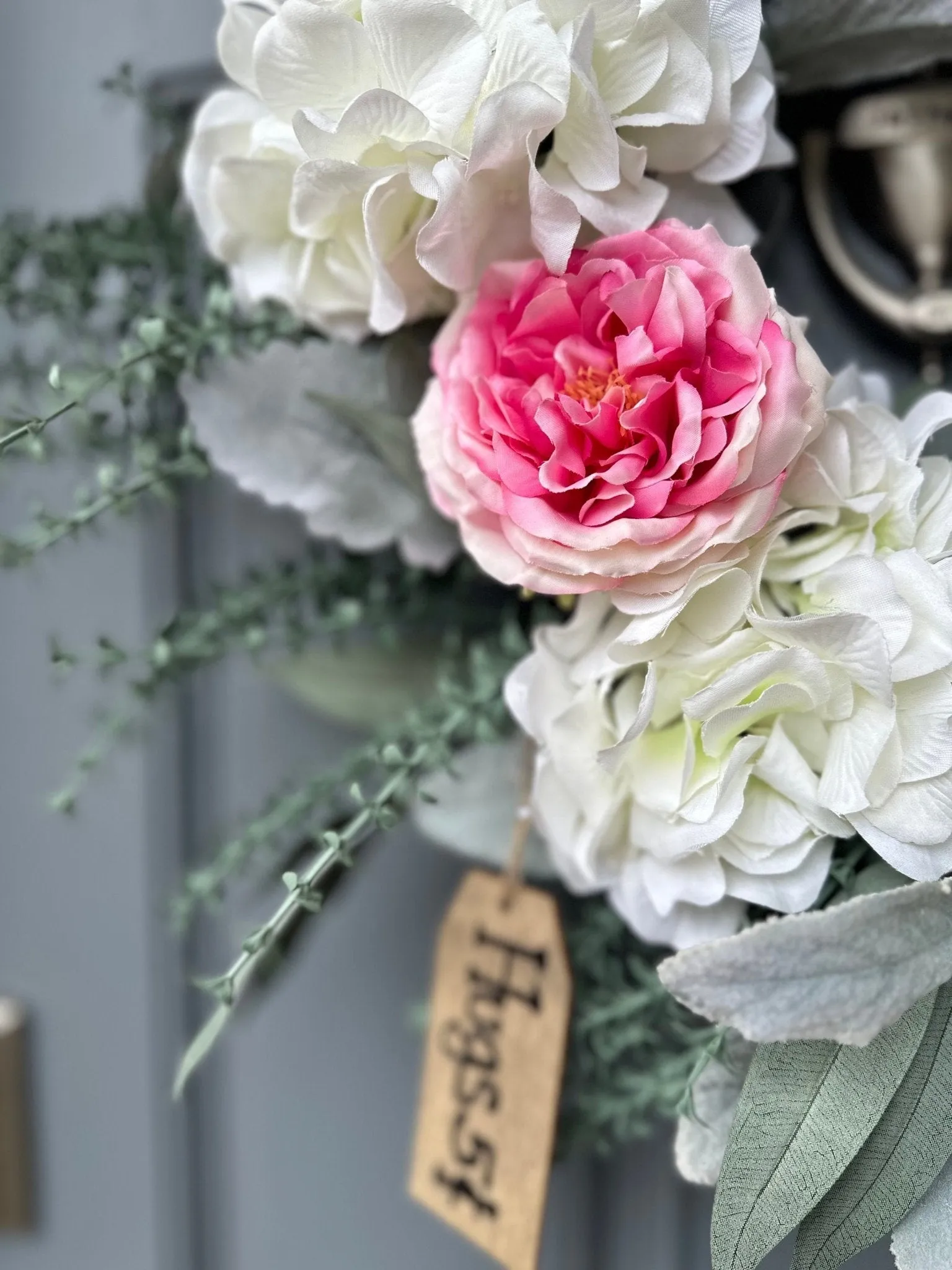 Charming Valentine's Day Farmhouse Wreath