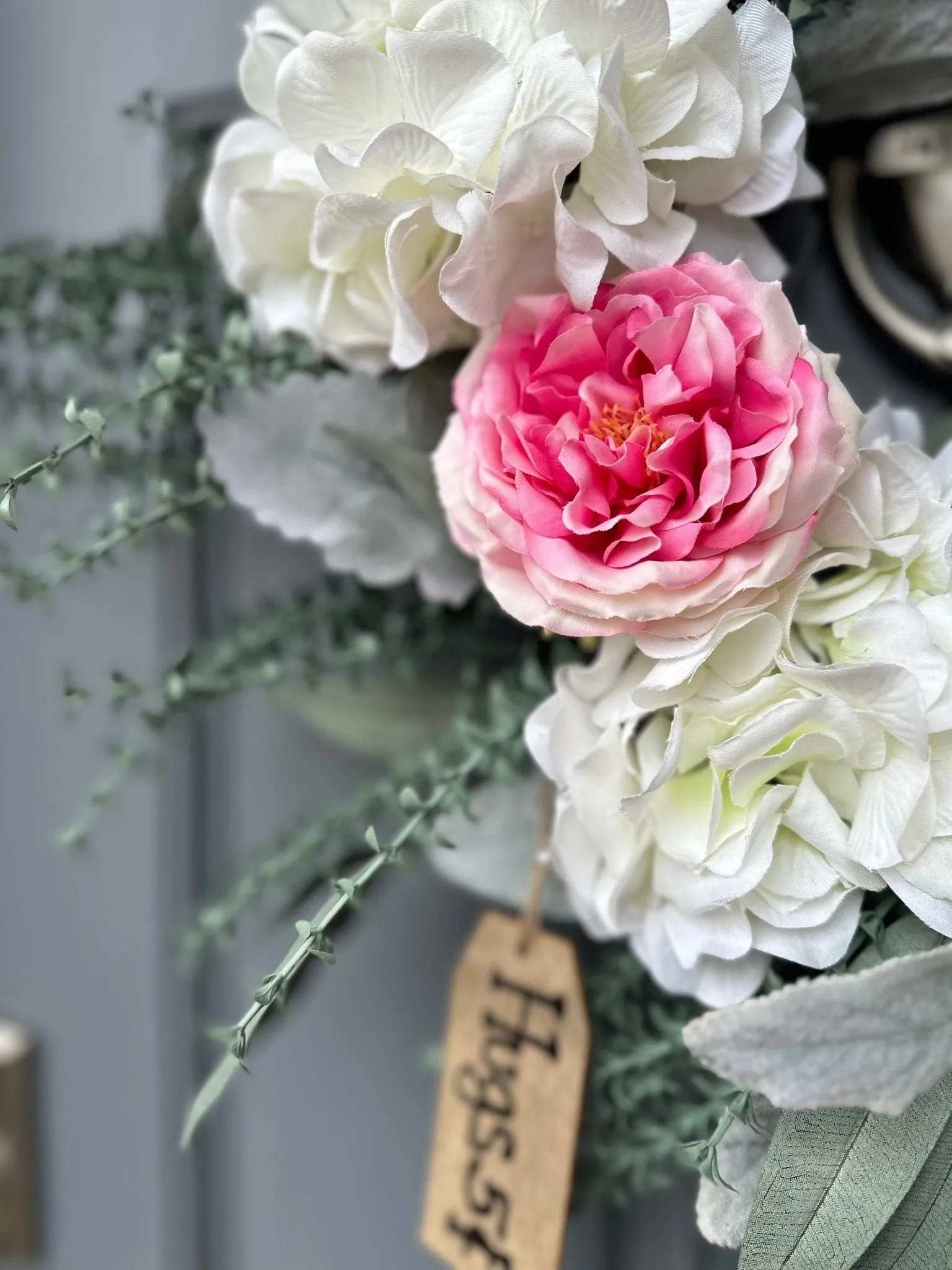 Charming Valentine's Day Farmhouse Wreath