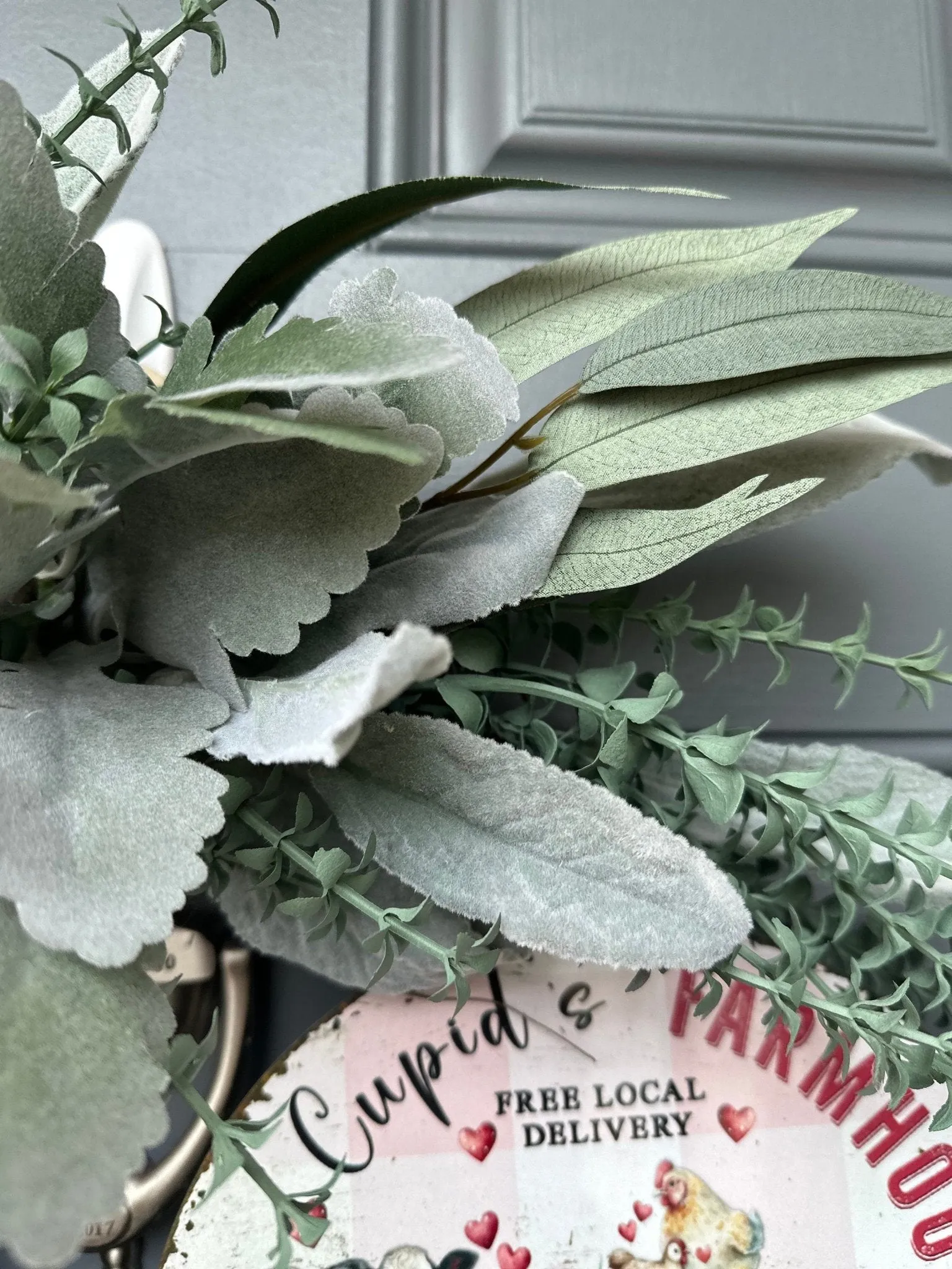 Charming Valentine's Day Farmhouse Wreath