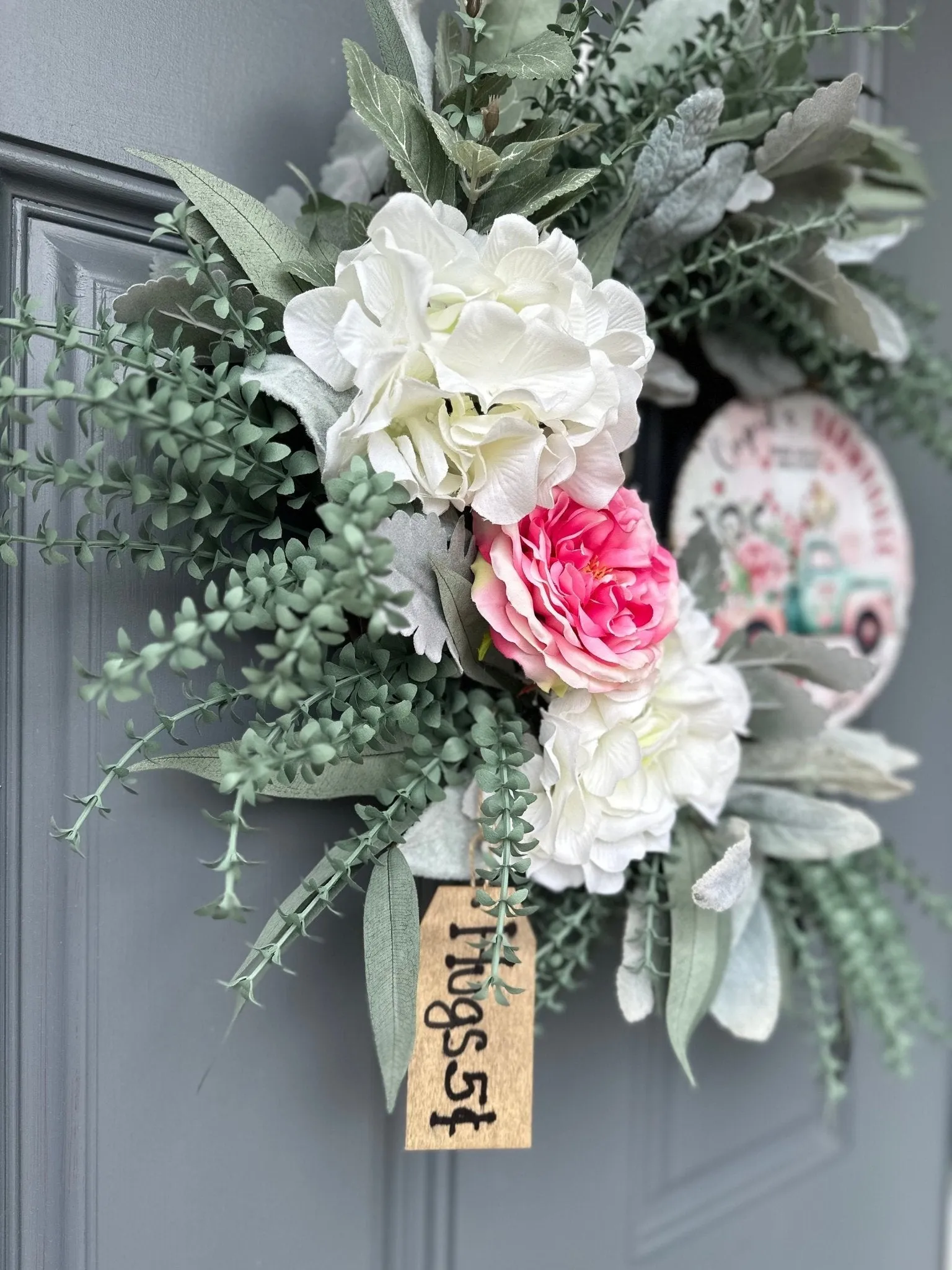 Charming Valentine's Day Farmhouse Wreath