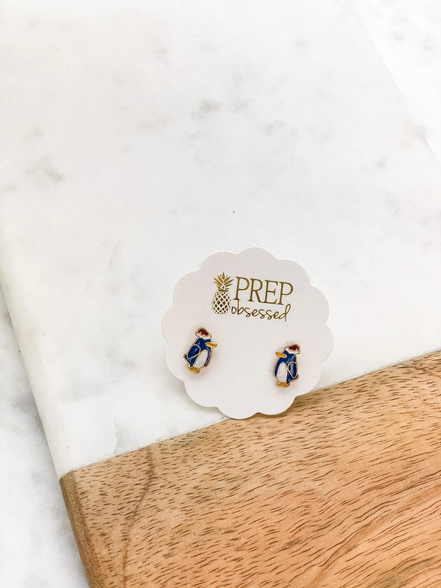 Christmas Hat Penguin Signature Enamel Studs