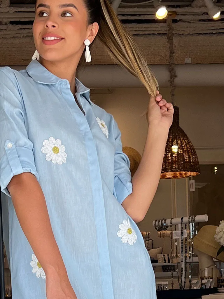 DaisyBelle Linen Shirt Dress