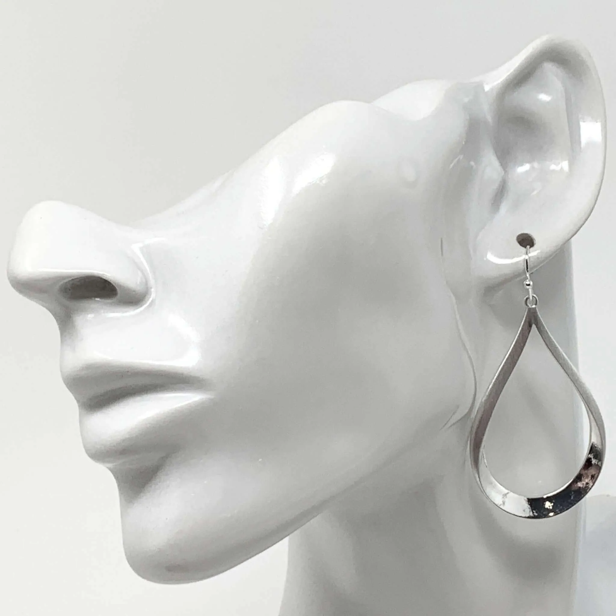 Dangling Teardrop Hoop Earrings