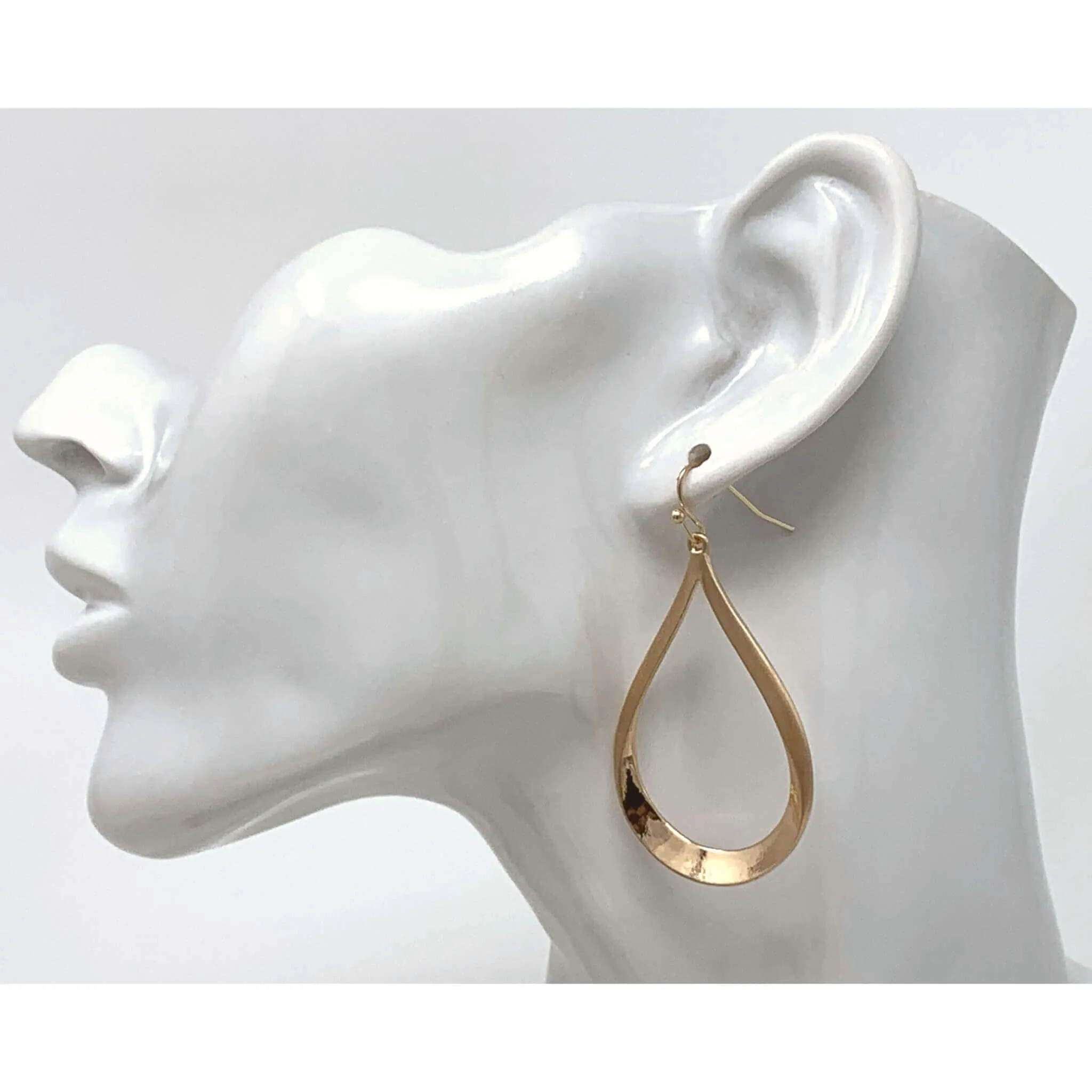 Dangling Teardrop Hoop Earrings