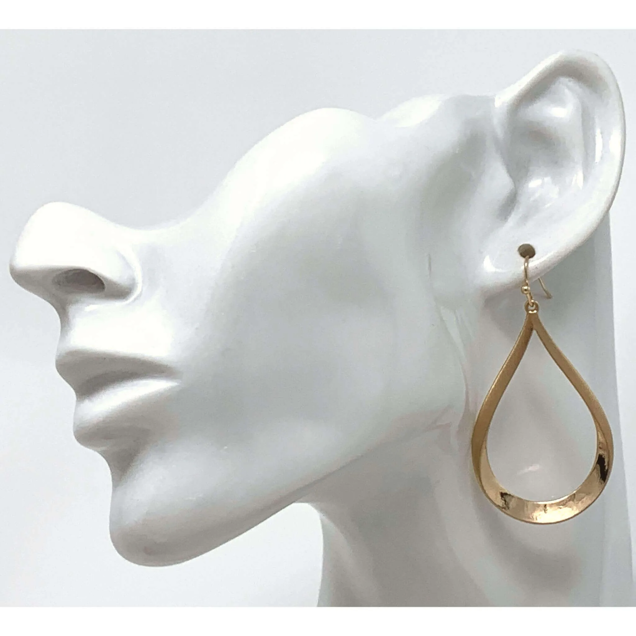 Dangling Teardrop Hoop Earrings