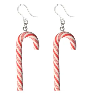 Exaggerated Candy Cane Dangles Hypoallergenic Earrings for Sensitive Ears Made with Plastic Posts