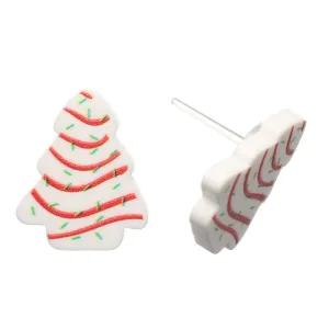 Exaggerated Christmas Tree Cake Studs Hypoallergenic Earrings for Sensitive Ears Made with Plastic Posts