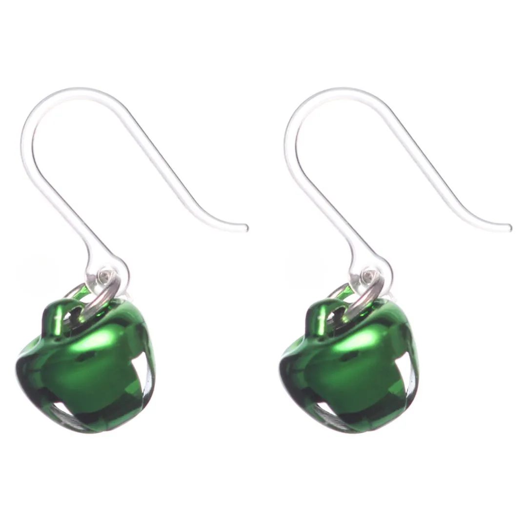 Festive Jingle Bell Dangles Hypoallergenic Earrings for Sensitive Ears Made with Plastic Posts