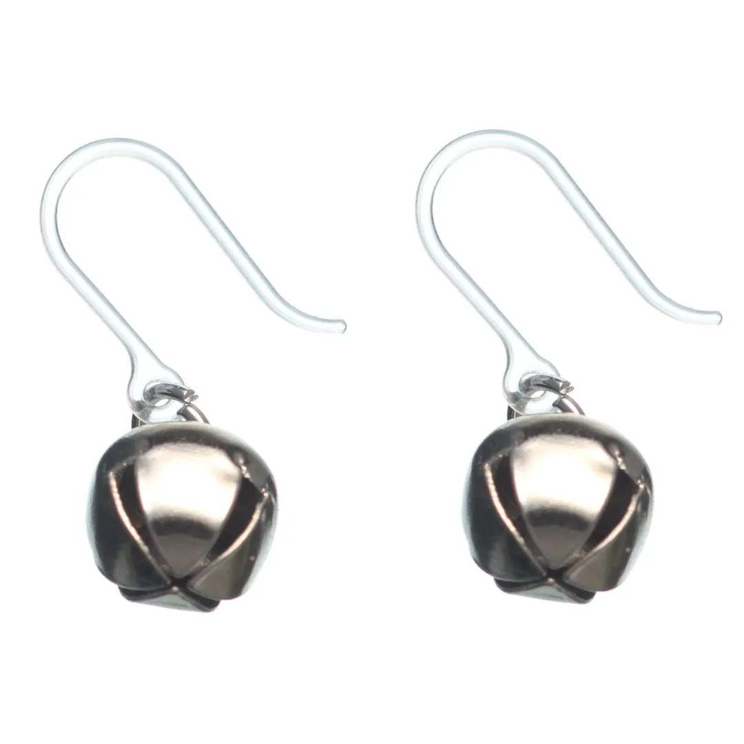 Festive Jingle Bell Dangles Hypoallergenic Earrings for Sensitive Ears Made with Plastic Posts