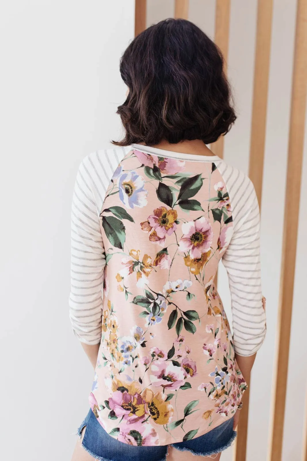 Floral Watercolor Raglan Top