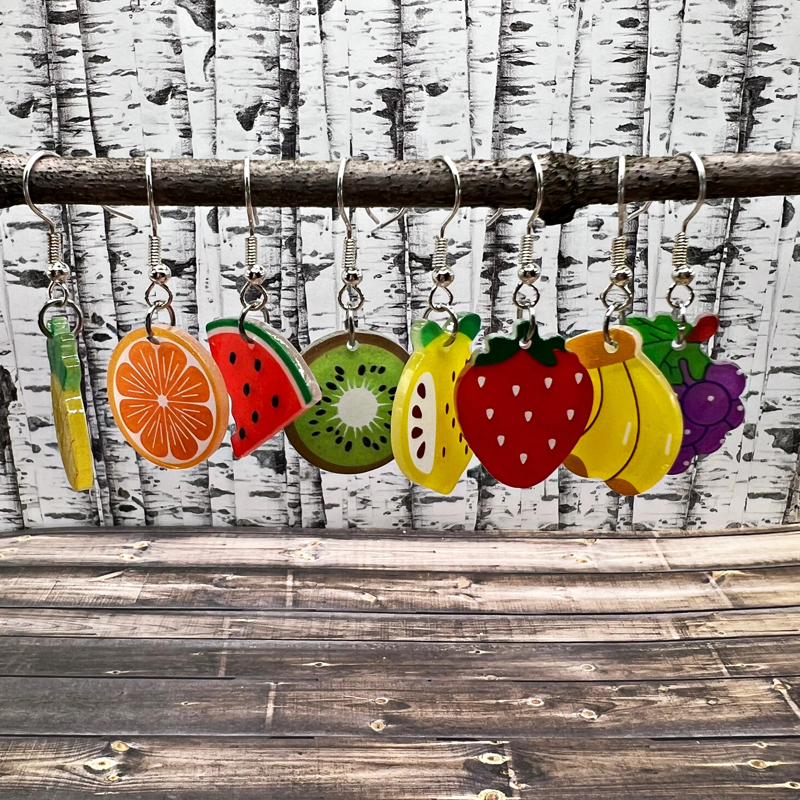 Fruity Summer Bright Fruit Foodie Earrings