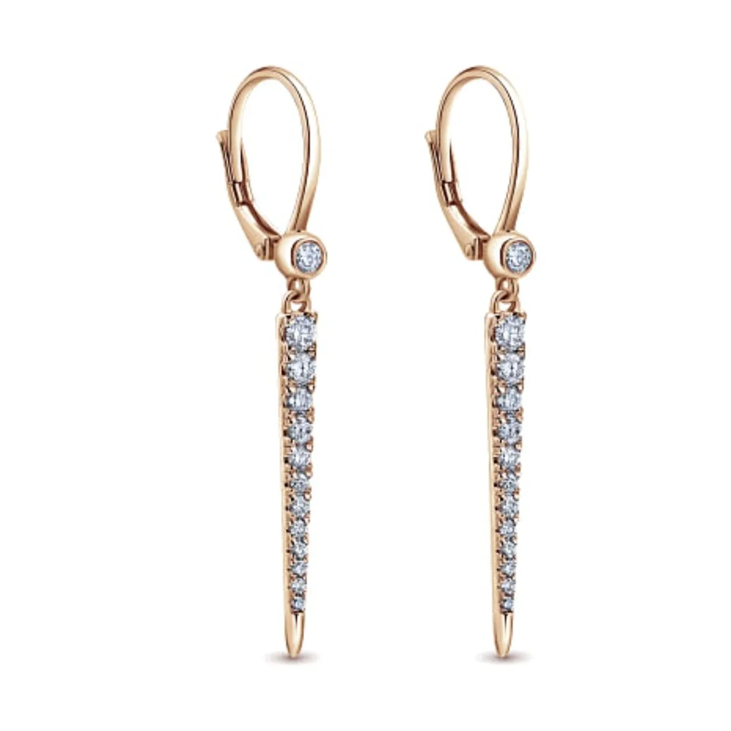 Gabriel & Co.  Diamond Dangle "Slice" Earrings