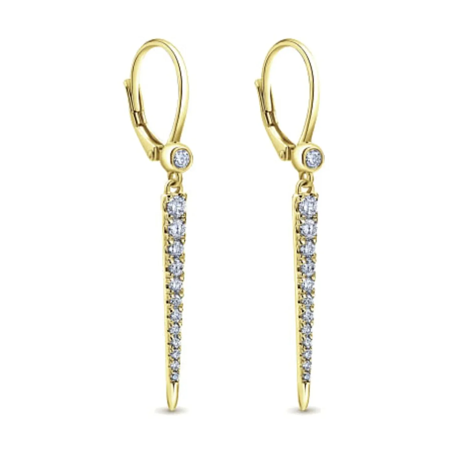 Gabriel & Co.  Diamond Dangle "Slice" Earrings