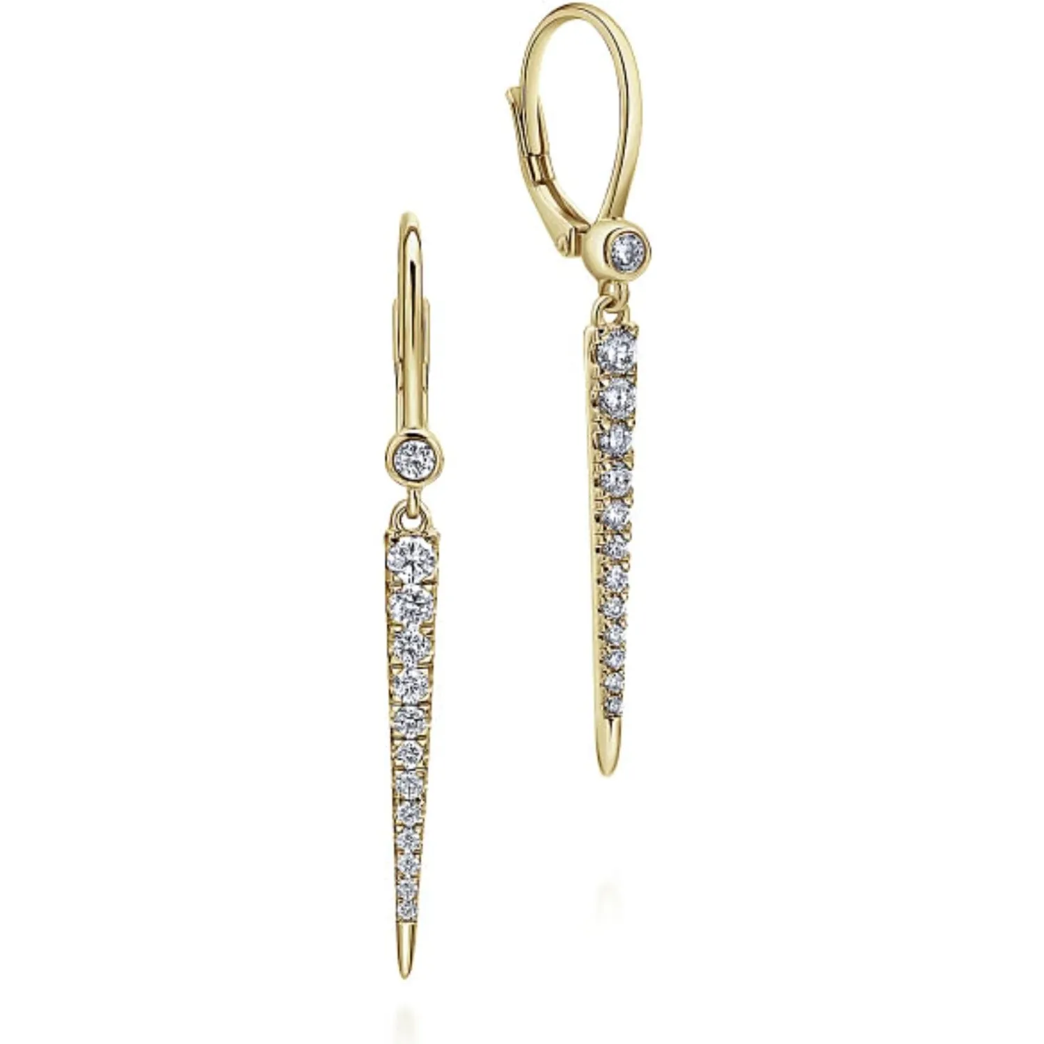 Gabriel & Co.  Diamond Dangle "Slice" Earrings