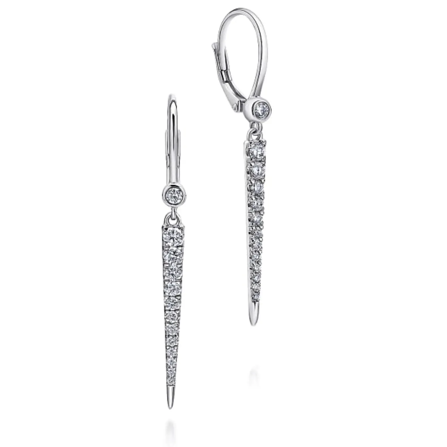 Gabriel & Co.  Diamond Dangle "Slice" Earrings