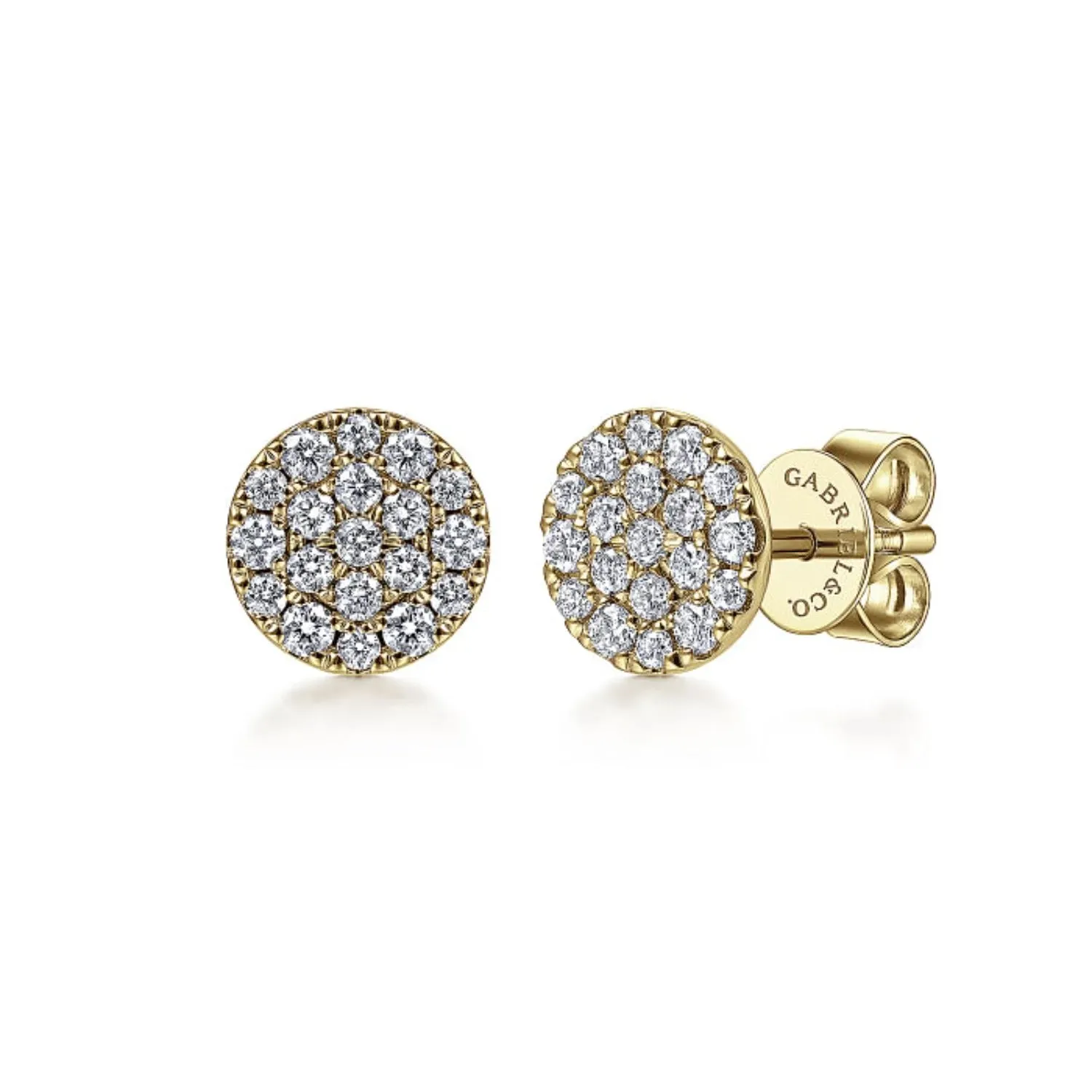 Gabriel & Co. Diamond Micro Pave Round Stud Earrings