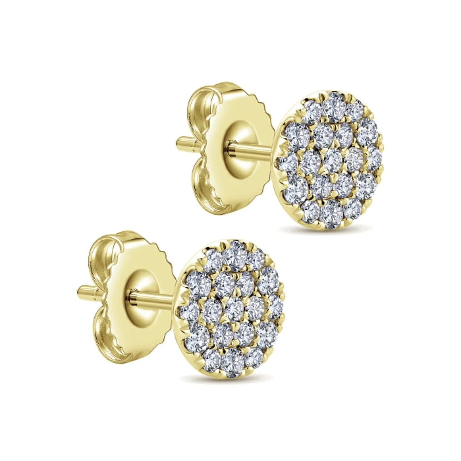 Gabriel & Co. Diamond Micro Pave Round Stud Earrings