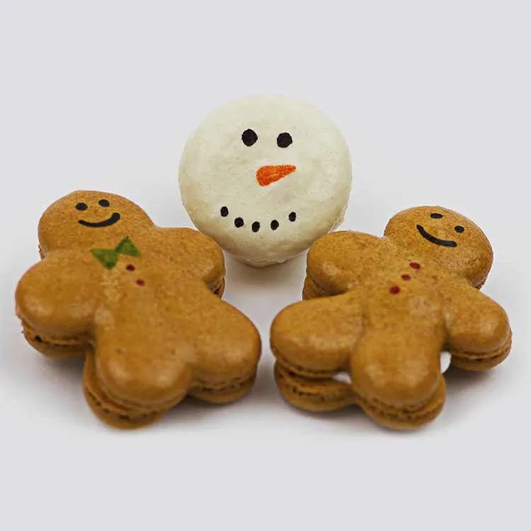 Gingerbread Men and Snowmen Macarons