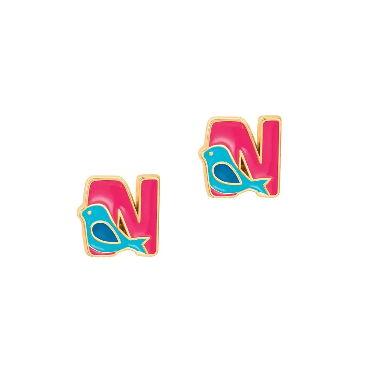 Girl Nation Initial Stud Earrings