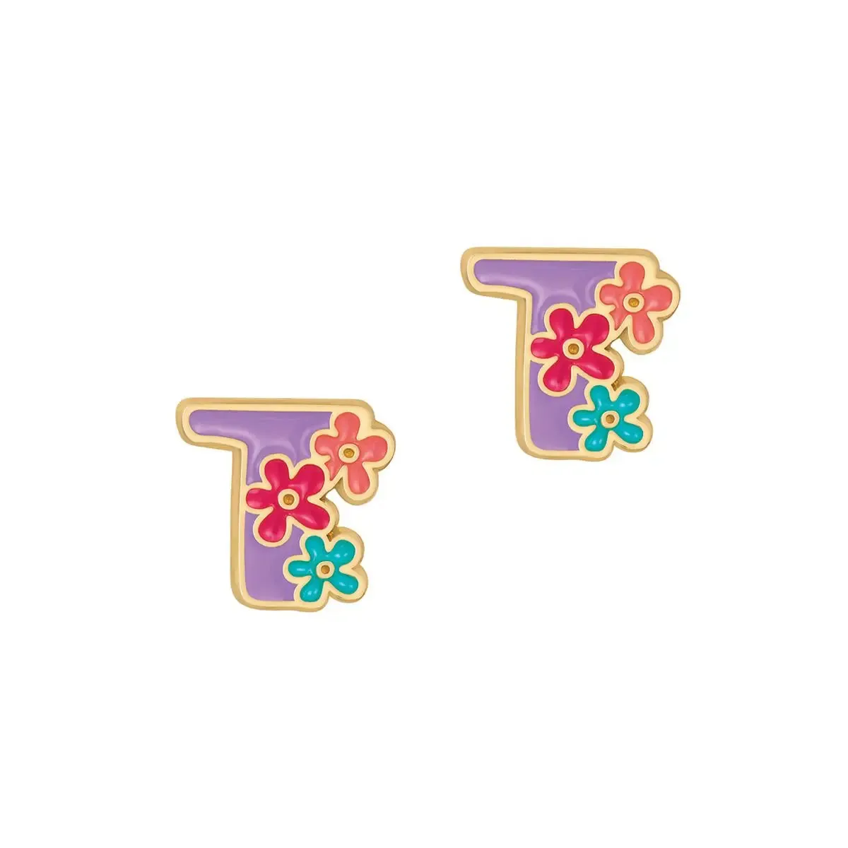 Girl Nation Initial Stud Earrings