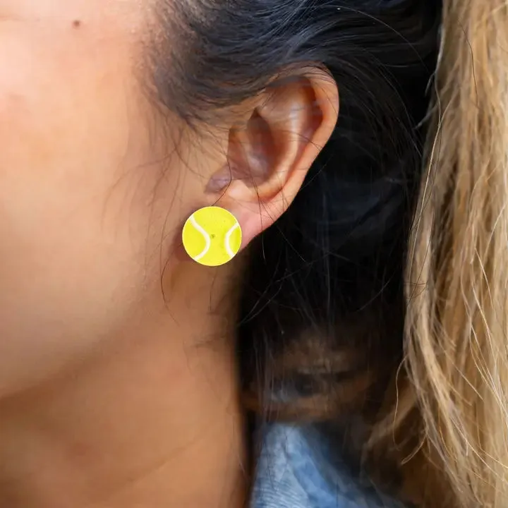 Glitter Tennis Ball Studs