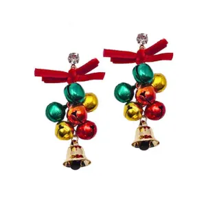 Jingle Bell & Bow Earrings