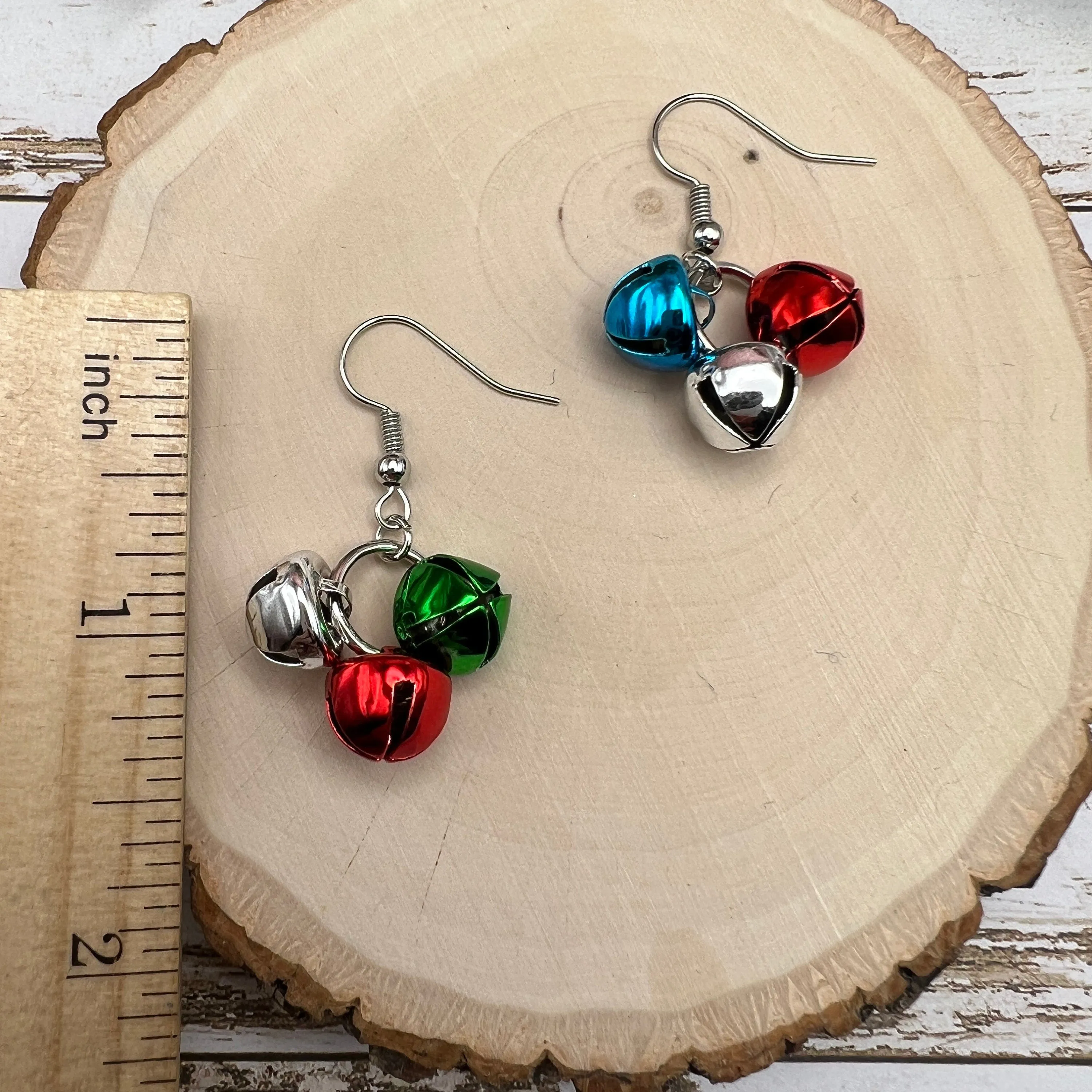 Jingle Bell Hypoallergenic  Earrings - Perfect for the Christmas Holidays, Great gift idea