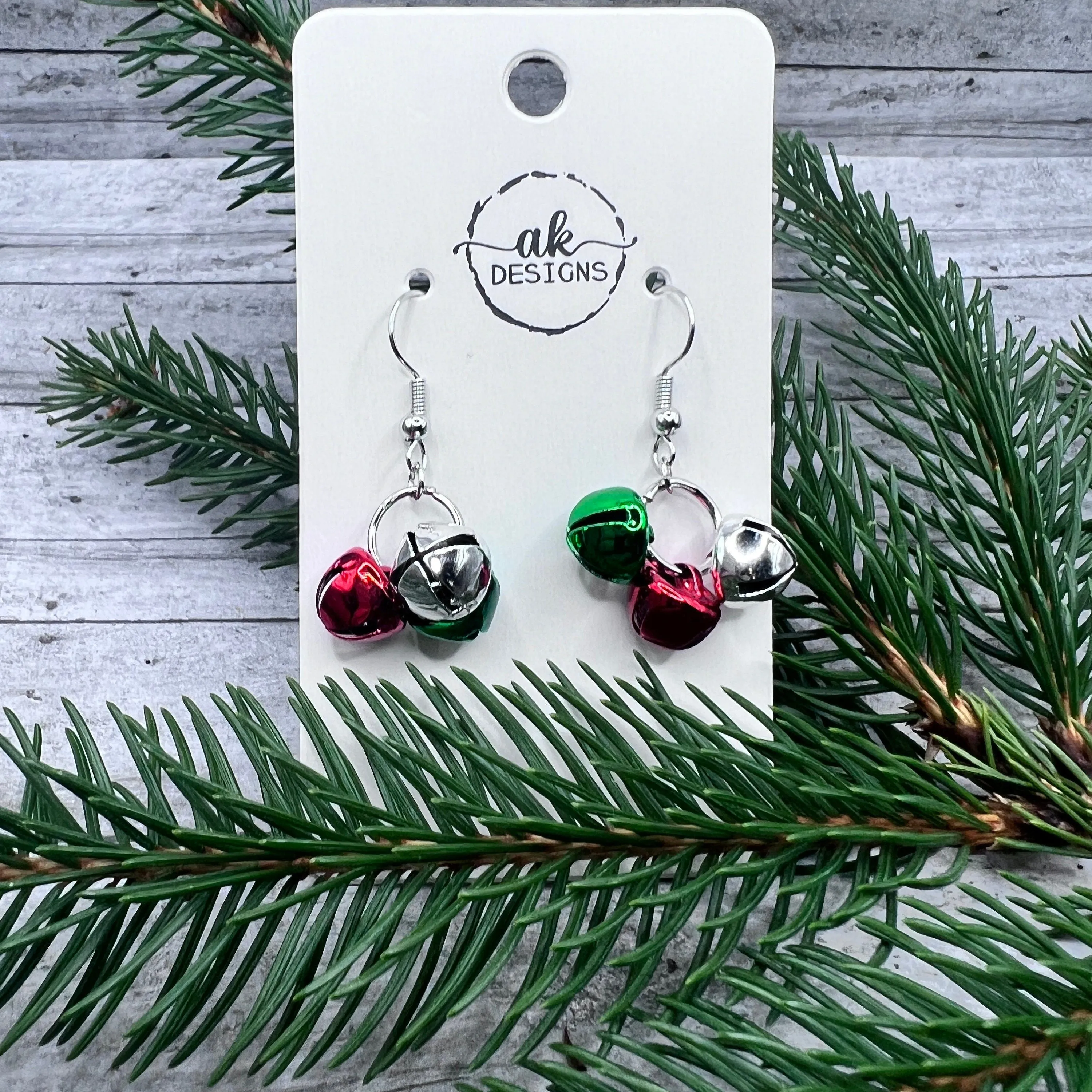 Jingle Bell Hypoallergenic  Earrings - Perfect for the Christmas Holidays, Great gift idea