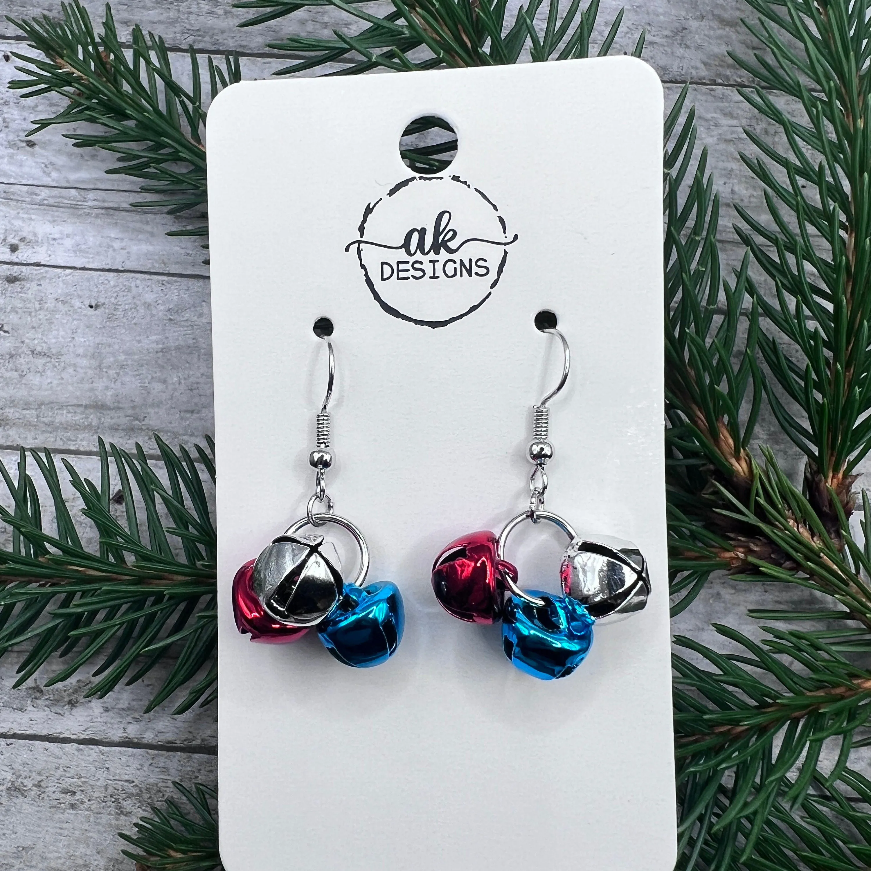 Jingle Bell Hypoallergenic  Earrings - Perfect for the Christmas Holidays, Great gift idea