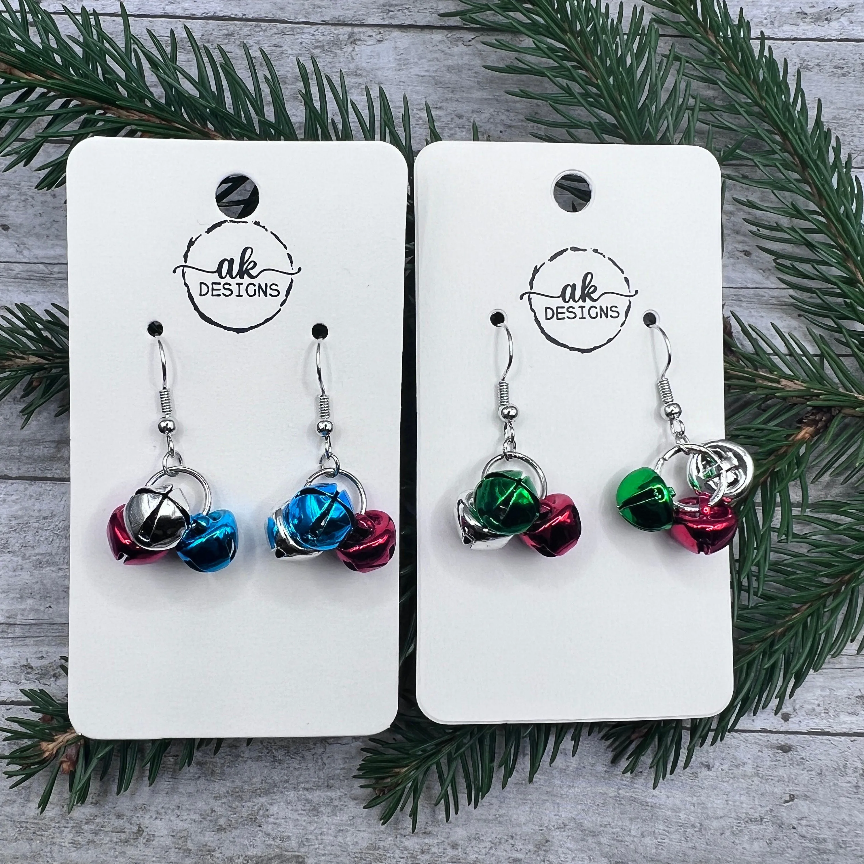 Jingle Bell Hypoallergenic  Earrings - Perfect for the Christmas Holidays, Great gift idea